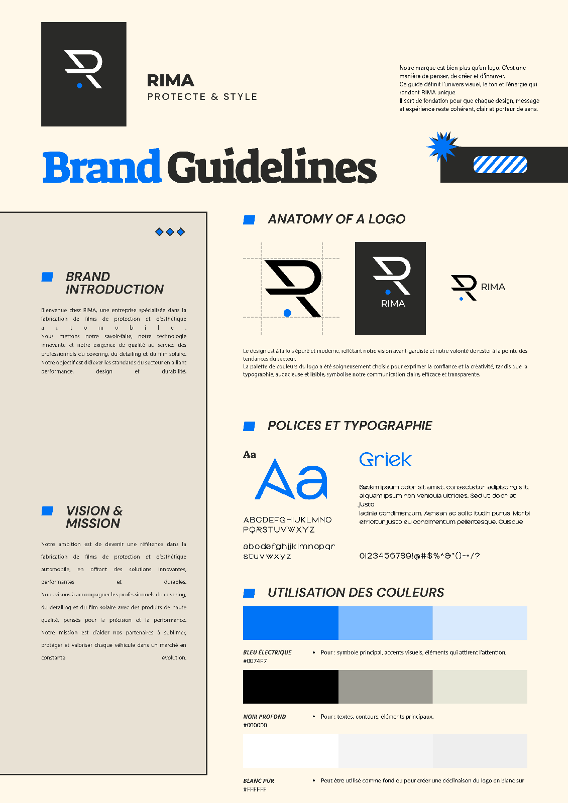 Brand guidelines RIMA