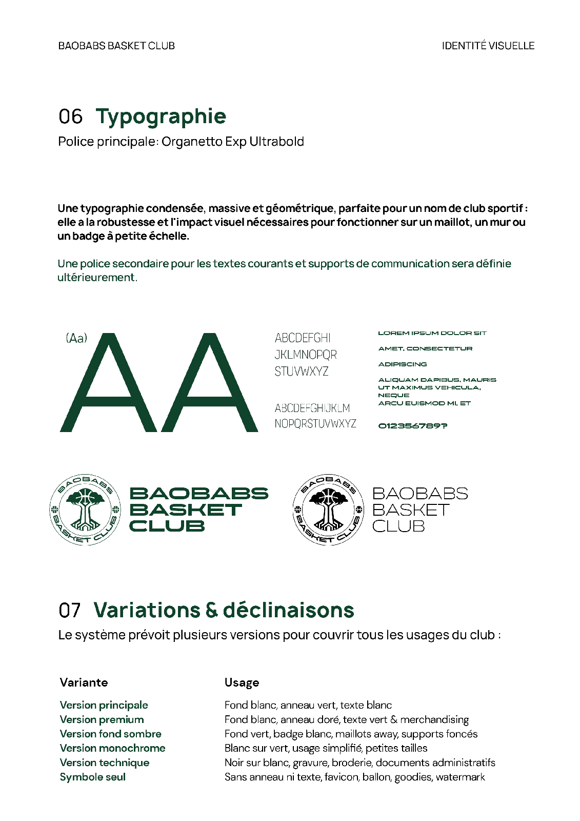 Brand guidelines Baobabs Basket Club